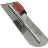 16" x 4" Rounded Front Marshalltown Finishing Trowel Curved DuraSoft Handle - MXS66RED